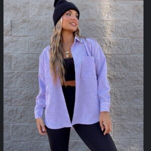 Lavender Women's Button-Up Shirt